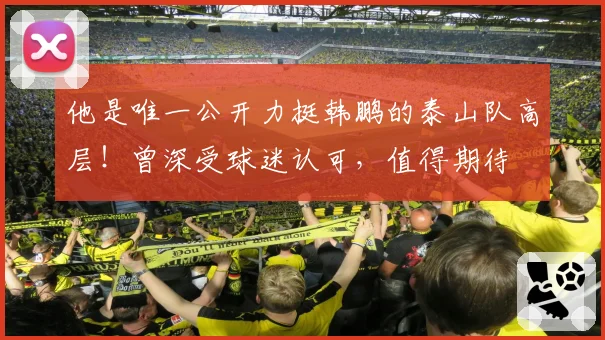 他是唯一公开力挺韩鹏的泰山队高层！曾深受球迷认可，值得期待